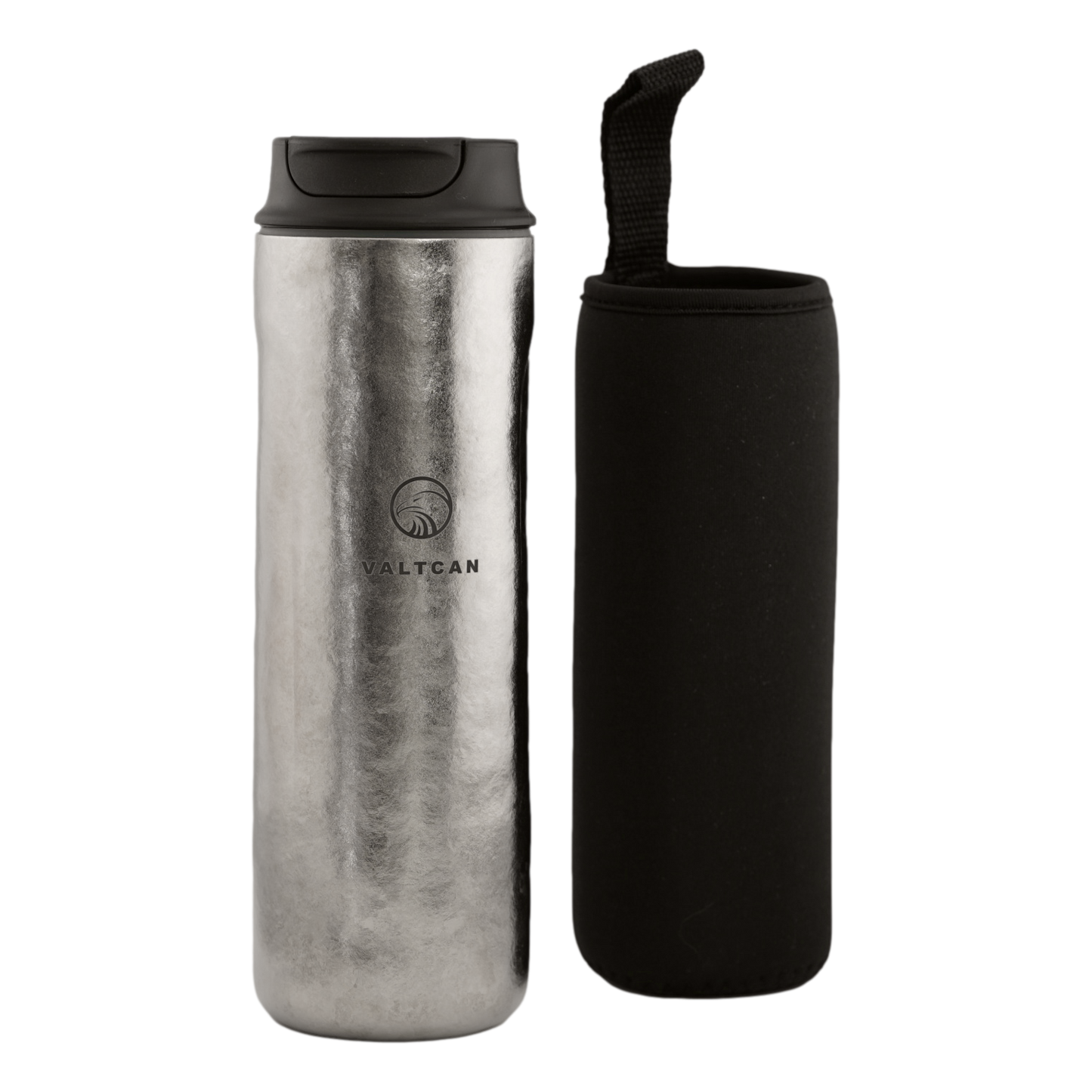 Valtcan Titanium Double Wall 16oz Water Bottle with Removable French Press Coffee Maker,480ml, Hot and Cold