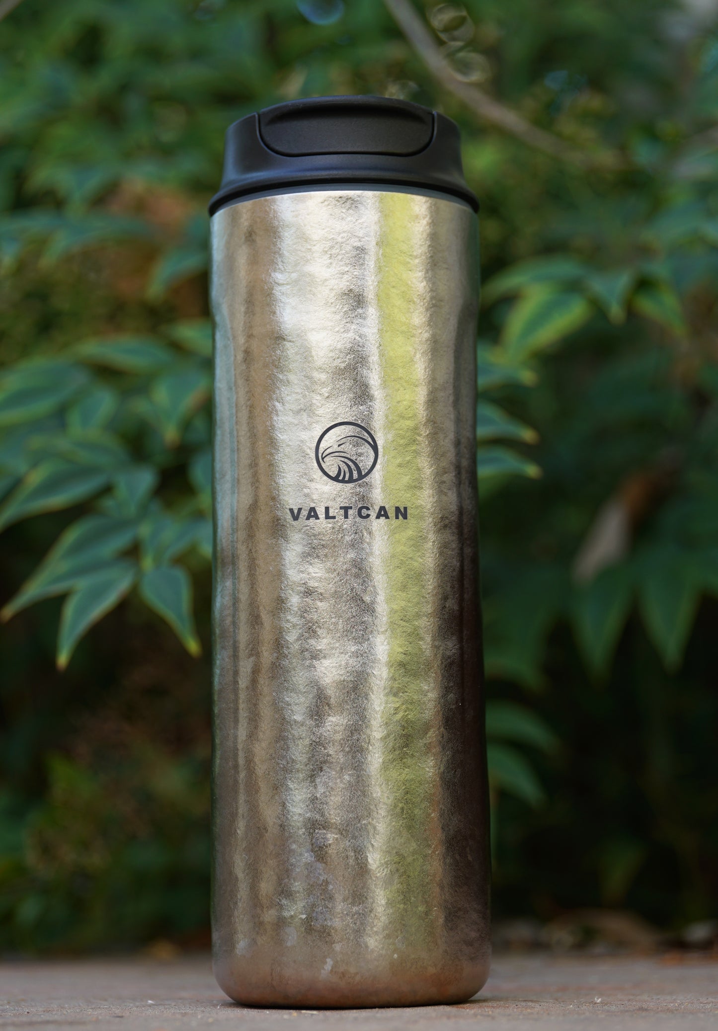 Valtcan Titanium Double Wall 16oz Water Bottle with Removable French Press Coffee Maker,480ml, Hot and Cold