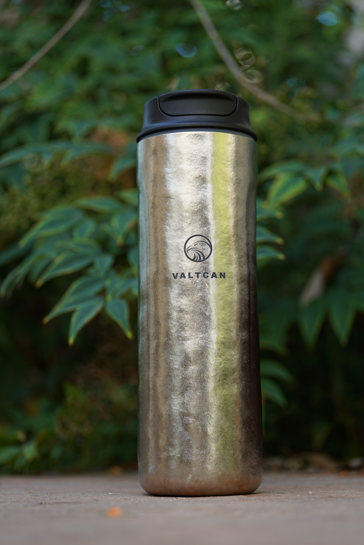 Valtcan Titanium Double Wall 16oz Water Bottle with Removable French Press Coffee Maker,480ml, Hot and Cold