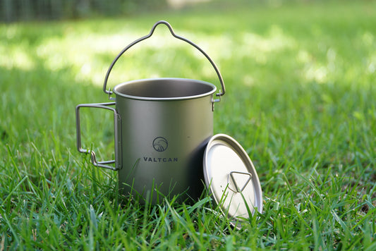 Valtcan Titanium Camping Pot 750ml with Handles 128g