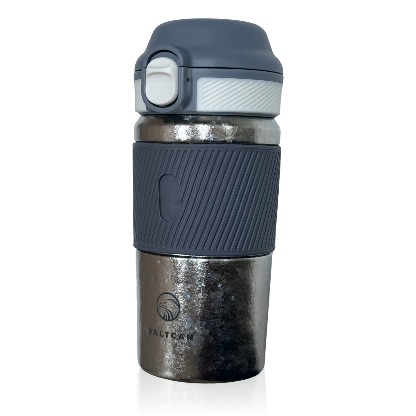 Valtcan Titanium 12oz Double Wall Water Bottle, Keeps Drinks Shakes Lattes Teas Hot and Cold, 380ml Hand Grip, Pop Lock Cap