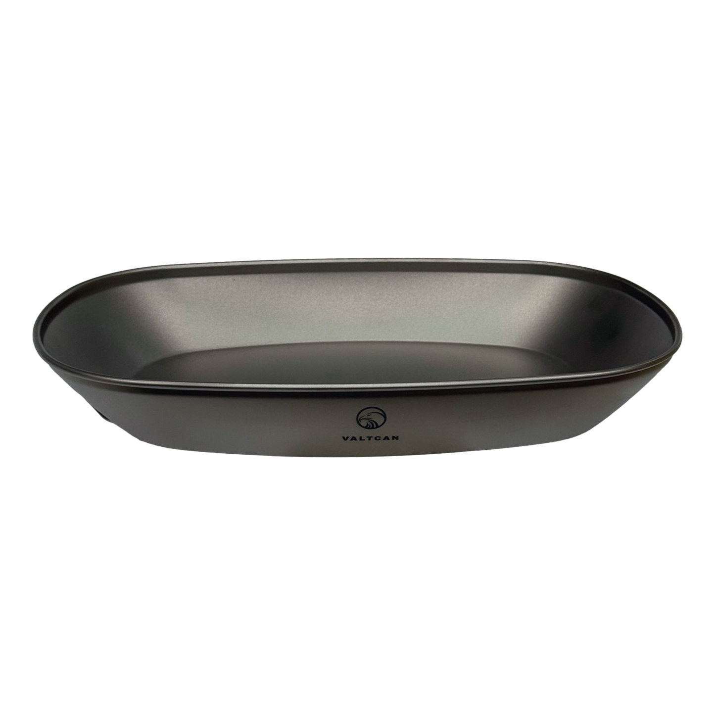 Valtcan Titanium Lunch Tray Grill Food Plate with Side Handles Reheatable Over Fire and Stove Weighs 118g