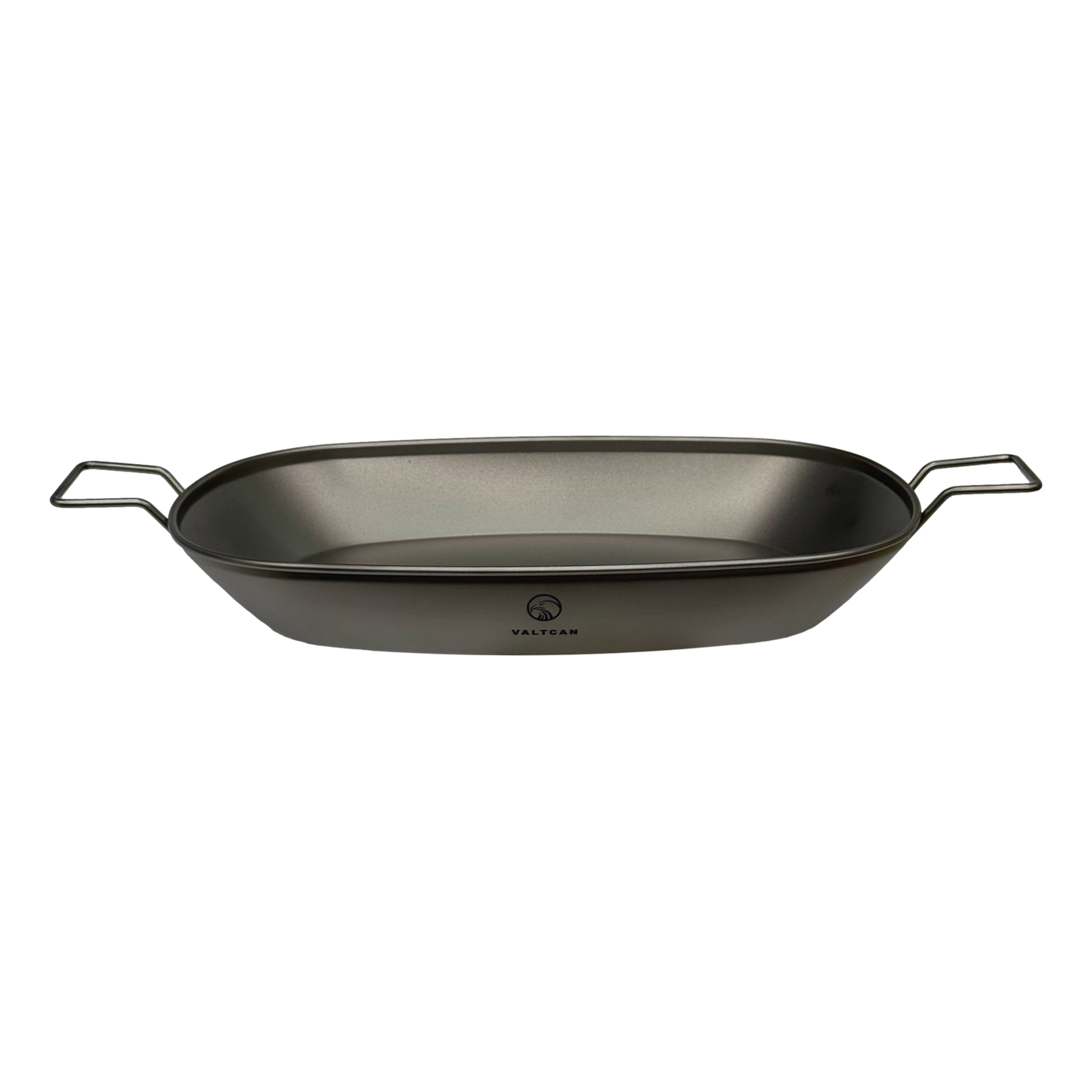 Valtcan Titanium Lunch Tray Grill Food Plate with Side Handles Reheatable Over Fire and Stove Weighs 118g