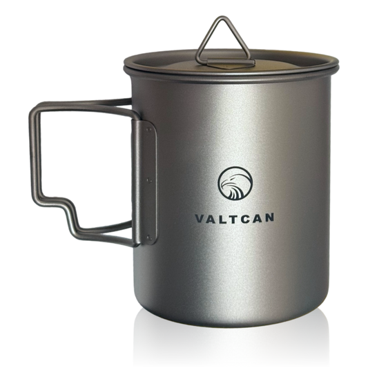 VALTCAN Titanium Camping Cup with Lid 450ml 15.2oz 81g