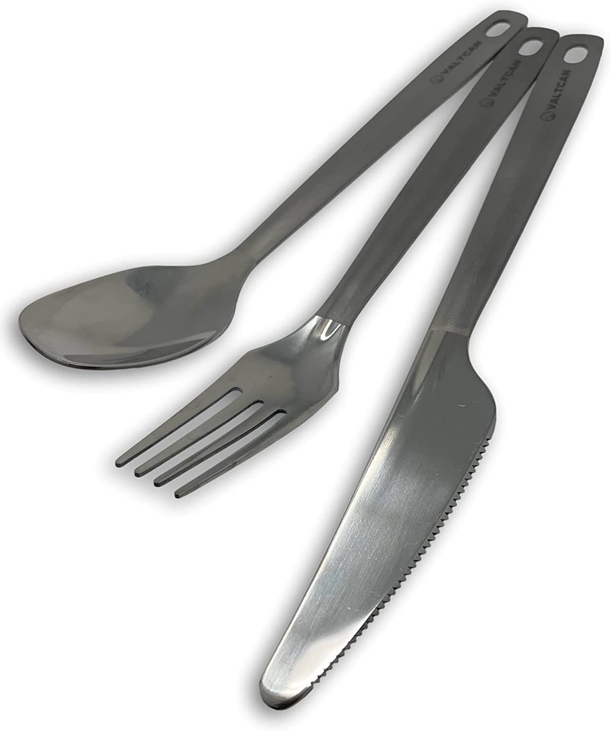 Valtcan Titanium Folding Cutlery 3 PC Utensil Set