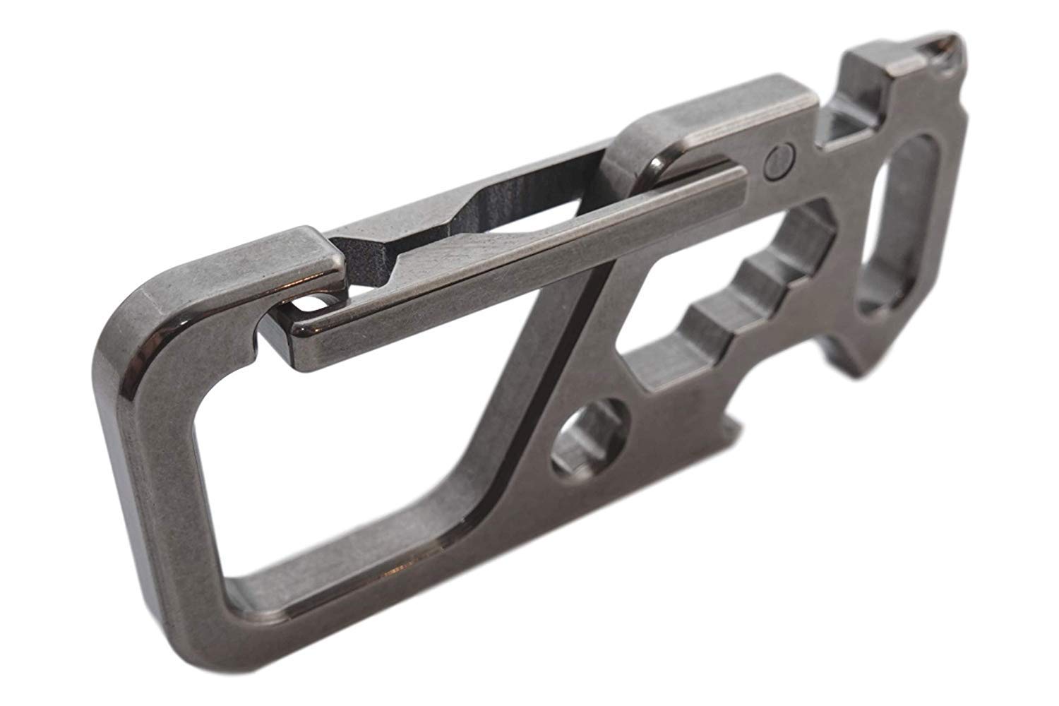 Valtcan Titanium Carabiner Multi Tool Key Chain Holder Glossy Stonewas