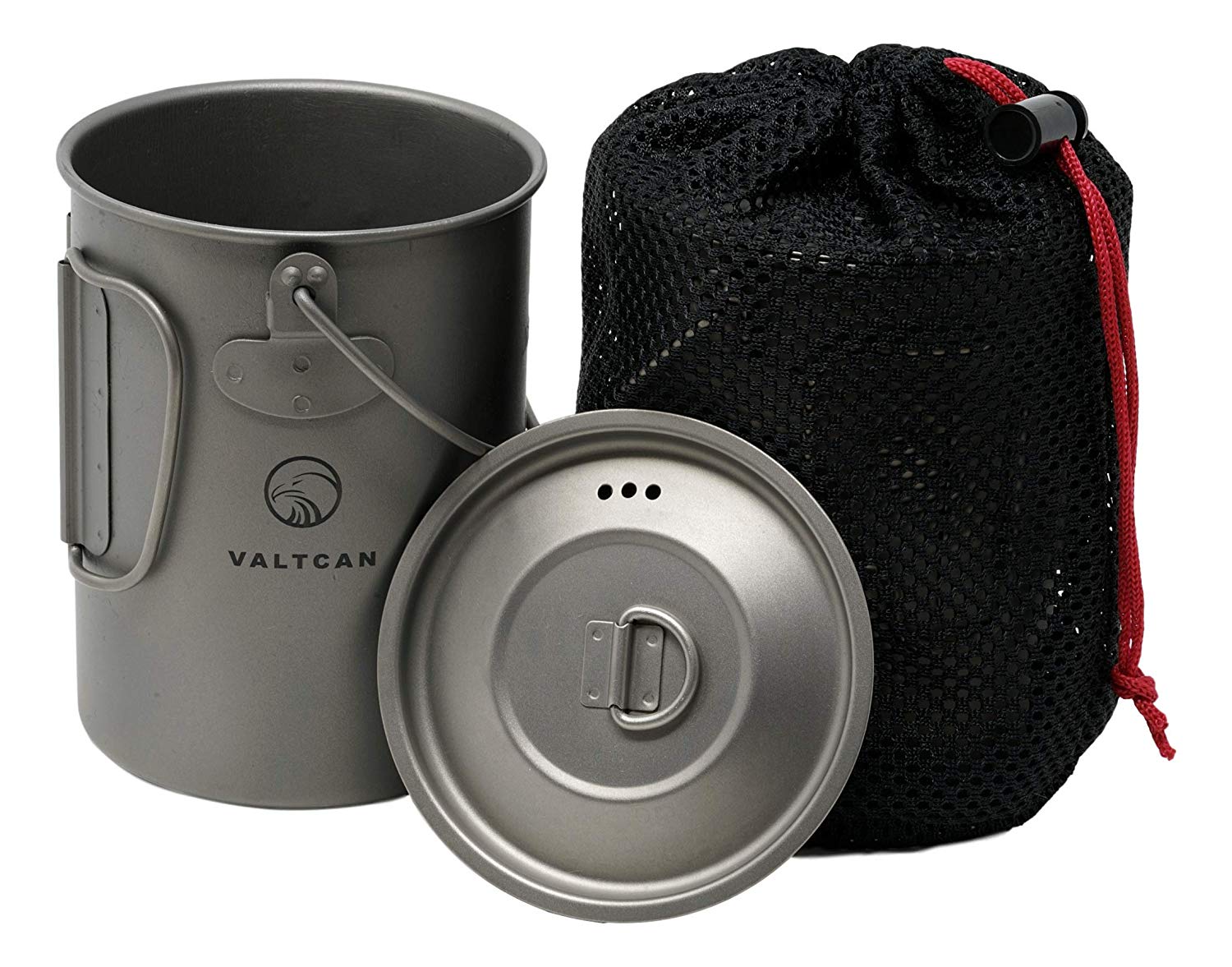 Valtcan 900ml Titanium Pot Mug 34 fl oz Coffe Cup with Lid and Stuff S